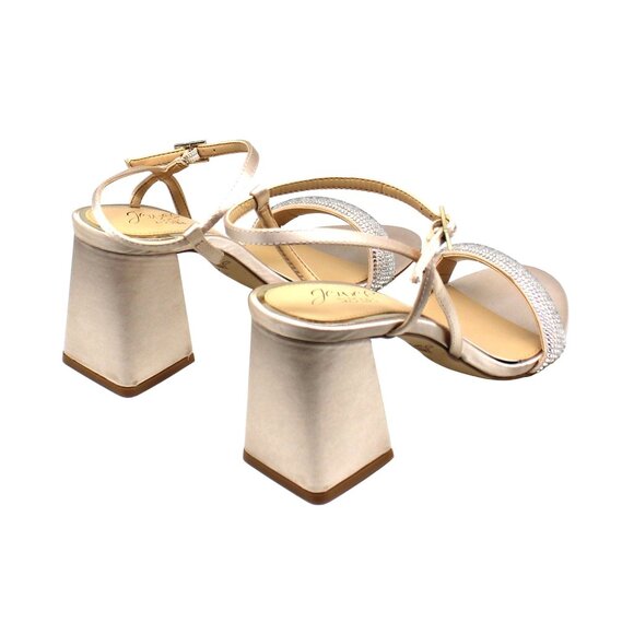 Earlene Womens Rhinestone Ankle Strap Dress Sandals - Picture 3 of 8